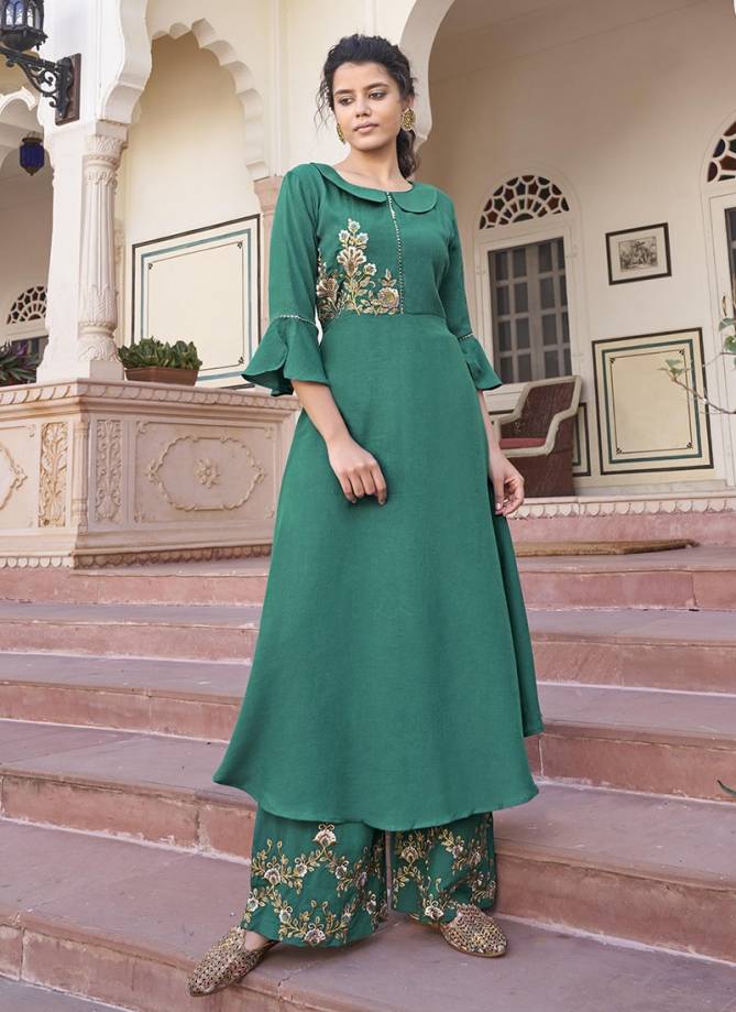 Stylemax Vintage Vol 7 Fancy Designer Stylish Wedding Wear Heavy Airtex Rayon tone to tone Latest Worked Readymade Kurti Collection